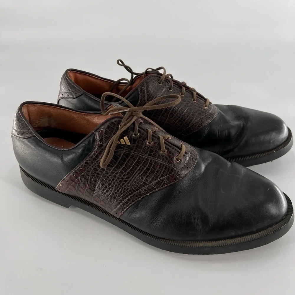 Adidas Trosion Z- Traction brown black leather shoes 14 fitfoam